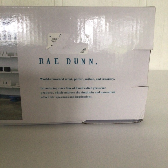 RAE DUNN SET OF TWO WEDDING STEMLESS WINE GLASSES NWT - Picture 6 of 7